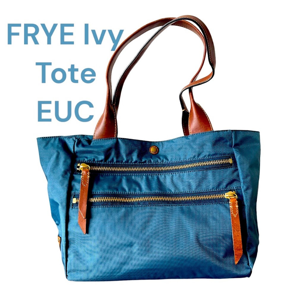 EUC FRYE Ivy Tote in Peacock Blue